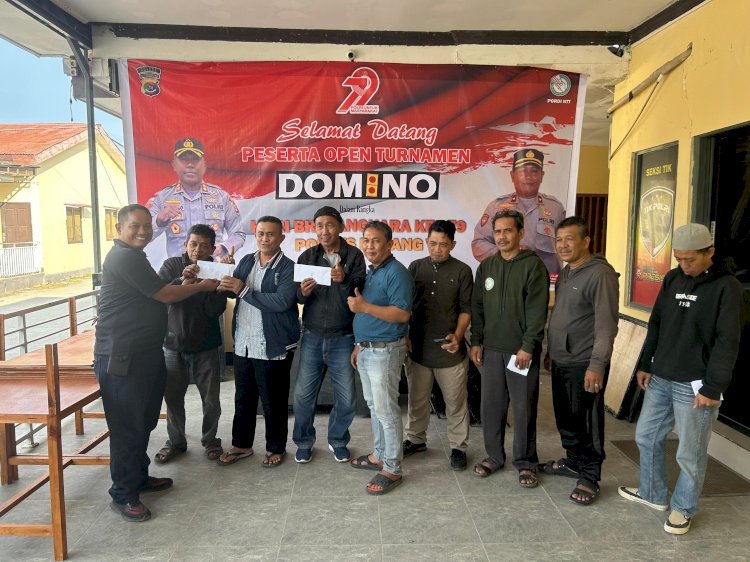Gelar Open Turnamen Domino Cara Unik Polres Kupang Meriahkan HUT Bhayangkara ke-79 tahun 2025