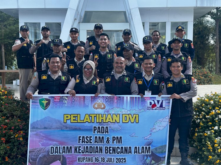 Sidokkes Polres Kupang Ikuti Pelatihan DVI Tahap AM dan PM dalam Penanganan Bencana Alam
