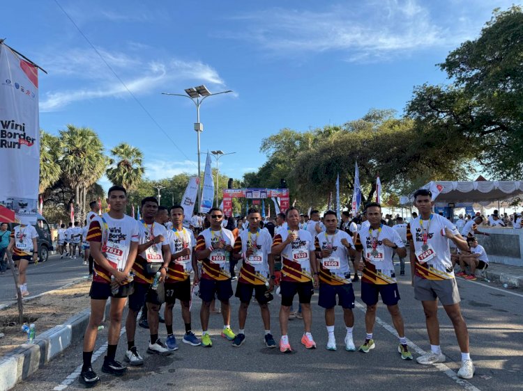 Polres Kupang Ambil Bagian dalam Wini Border Run 2025 di Tapal Batas NTT