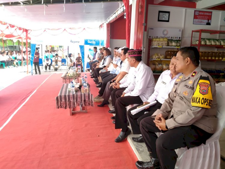 Polres Kupang Amankan Lounching Kelembagaan 80.000 Koperasi Desa Merah Putih dan Peringatan Harkopnas ke-78 di Desa Penfui Timur