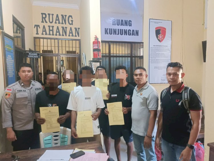Polsek Amarasi Tangkap Lima Tersangka Penyerangan Rumah Warga di Desa Tarba