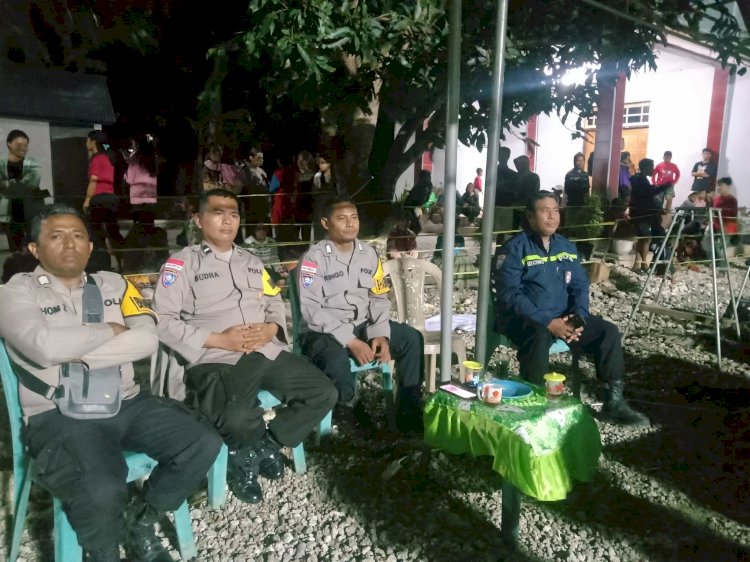 Polsek Kupang Barat Amankan Turnamen Bola Volly Bone Cup II Tahun 2025