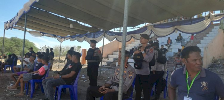 Polres Kupang Turunkan Puluhan Personel Gabungan Amankan Pacuan Kuda Kapolda Cup di Gelora Lifubatu