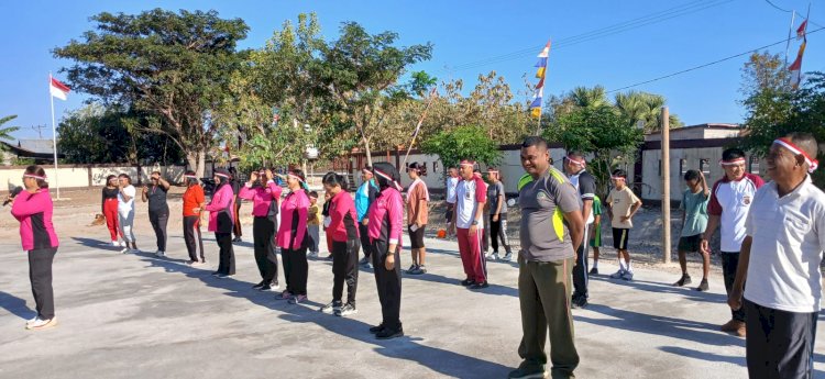 Sambut HUT RI ke-80 di Sulamu: Olahraga Bersama Jadi Momen Eratkan Polisi dan Masyarakat