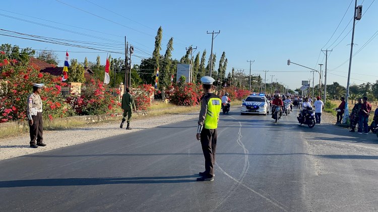 Cegah Macet dan Kecelakaan, Sat Lantas Polres Kupang Atur Lalu Lintas di 15 Titik Rawan tiap pagi