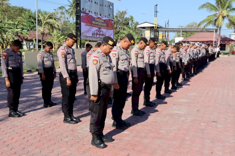 Polres Kupang Gelar Upacara Hari Kesaktian Pancasila, Kapolres Ingatkan Personel untuk Hargai Jasa Pahlawan
