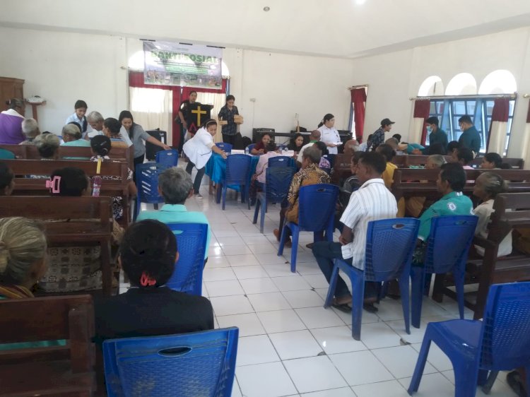 Polsek Kupang Timur Amankan Kegiatan Ibadah, Pengobatan Gratis, dan Bansos di Gereja GKI Ora Et Labora Nefopal
