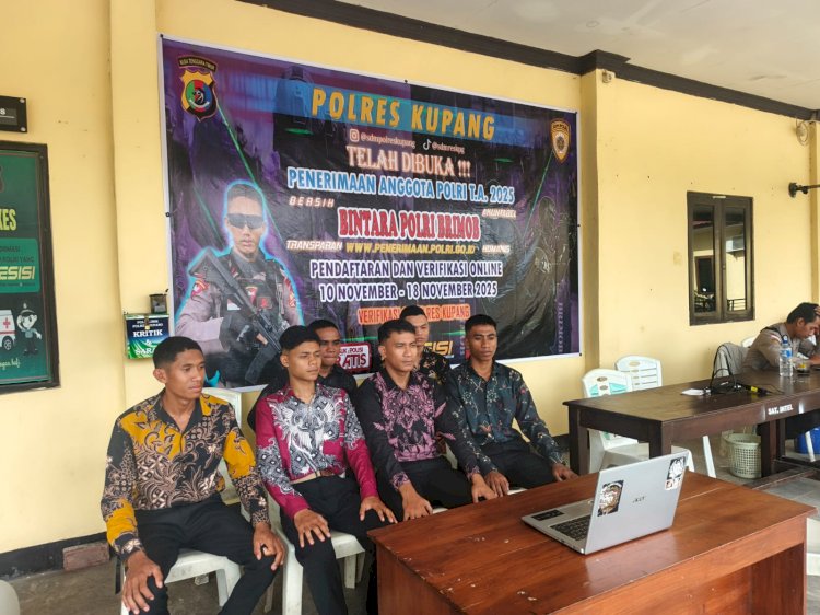 Polres Kupang Gelar Pengambilan Sumpah dan Penandatanganan Pakta Integritas Peserta Penerimaan Bintara Brimob TA 2026