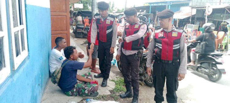 Tingkatkan Harkamtibmas, Sat Samapta Polres Kupang Gelar Patroli Rutin dan Sosialisasi TPPO