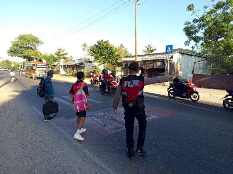 Rutin Laksanakan Pengaturan Lalu Lintas, Unit I Dalmas Prioritaskan Keselamatan Anak Sekolah