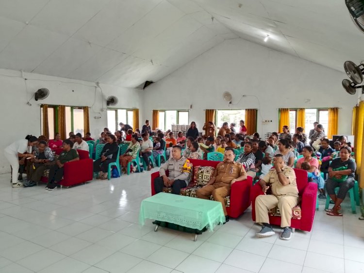 Polsek Kupang Timur Amankan Penyerahan Makanan Bergizi Gratis Perdana di Desa Manusak