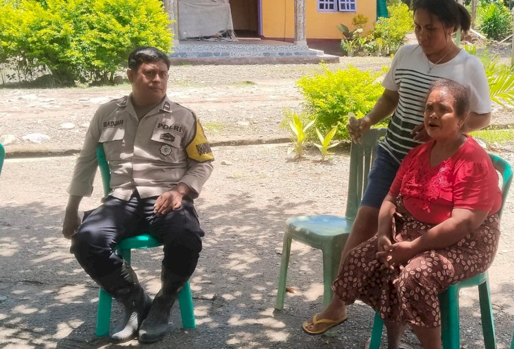 Cegah KDRT dan TPPO, Bhabinkamtibmas Desa Poto–Naitae Beri Edukasi Warga