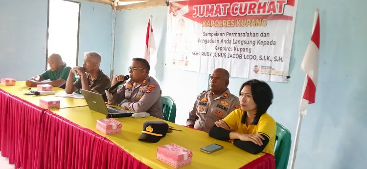 Polres Kupang Gelar Jumat Curhat di Desa Oesao, Warga Sampaikan Beragam Aspirasi Kamtibmas