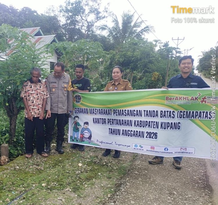 Kapolsek Amarasi Hadiri Penyuluhan Pendaftaran Tanah Sistematis Lengkap di Desa Kotabes