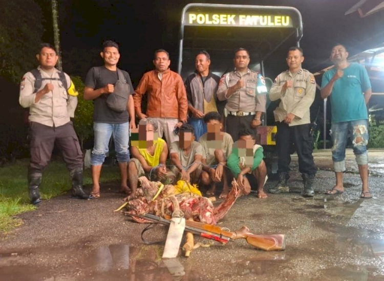 Gerak Cepat Polsek Fatuleu Berhasil Ungkap Kasus Curnak di Naitae, Empat Pelaku Diamankan