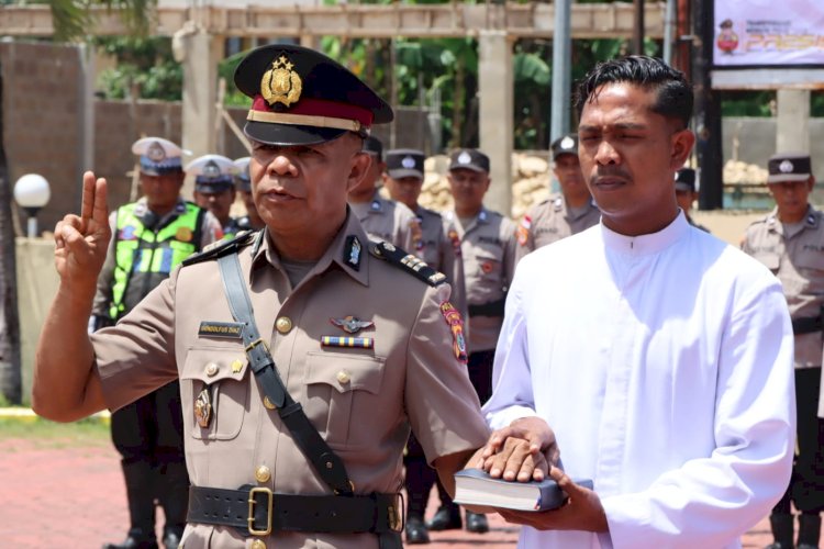 Kapolres Kupang Pimpin Sertijab Kabagops, Tekankan Pejabat Baru Segera Menyesuaikan Tugas dan Kebijakan Polri