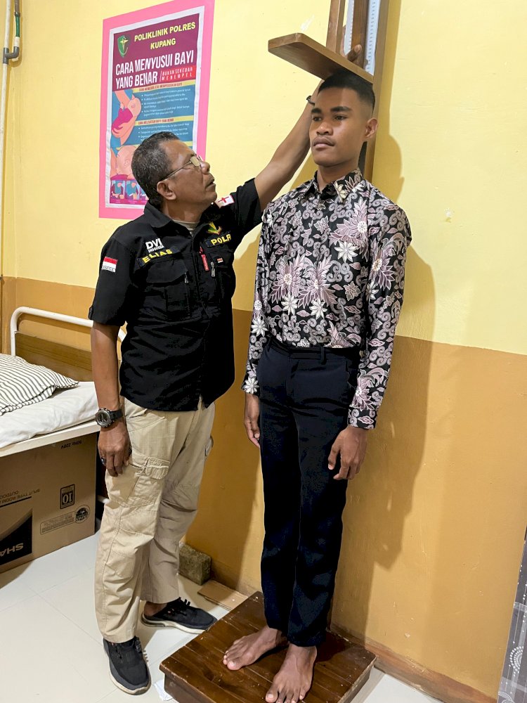 Polres Kupang Gelar Pengukuran Fisik Calon Bintara Polri T.A. 2026, 204 Peserta Telah Terdata