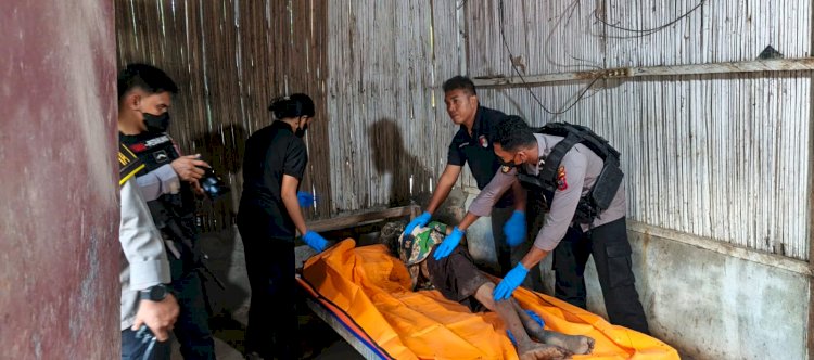 Lansia Ditemukan meninggal Tim Inafis Polres Kupang Olah Tkp