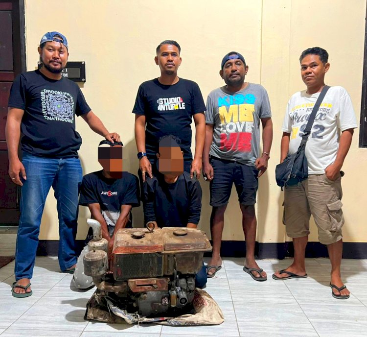 Dua Terduga Pelaku Pencurian Mesin Traktor di Bekuk Resmob Polres Kupang