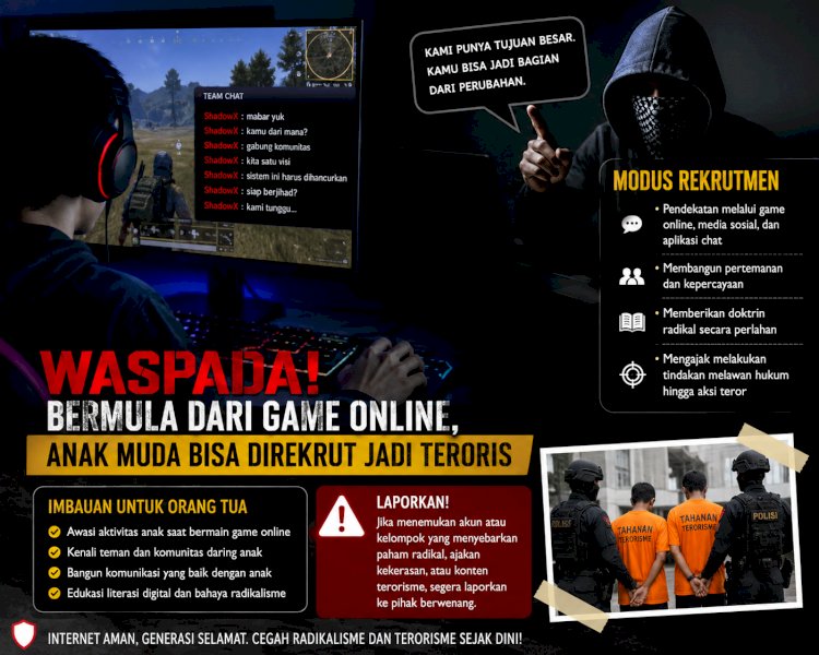 Waspada! Bermula dari Game Online, Anak Muda Bisa Direkrut Jaringan Teroris