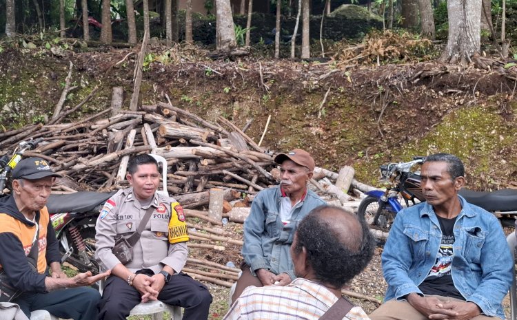Jaga Kondusivitas Kamtibmas, Bhabinkamtibmas Lakukan  Sambang Dialogis