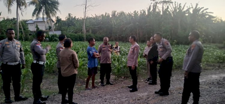 Tim Puslitbang Mabes Polri Cek Lahan Ketahanan Pangan Binaan Polres Kupang di Babau