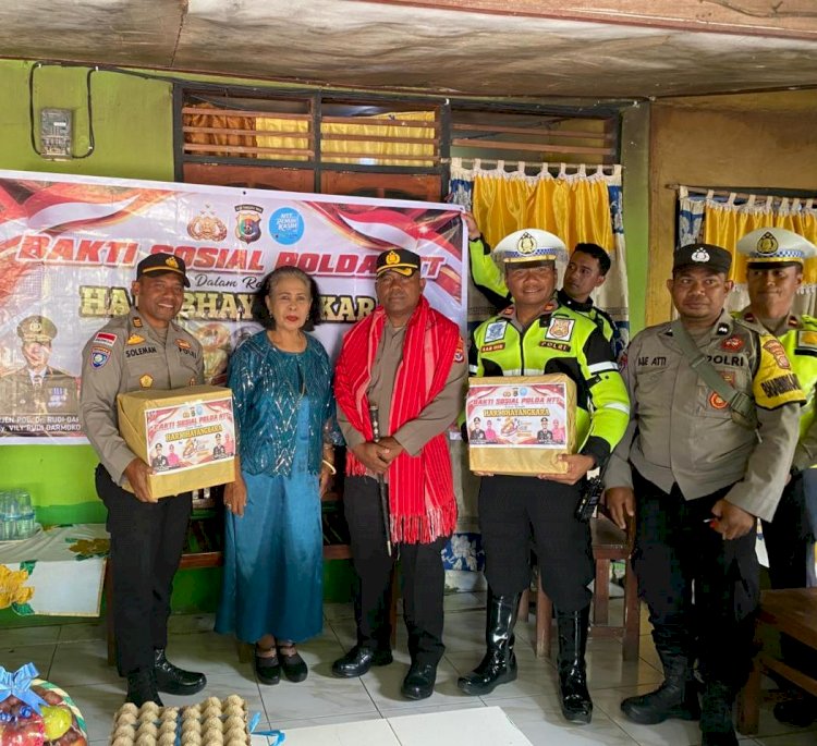 Sambut Hari Bhayangkara ke-80, Kapolres Kupang Pimpin Bakti Sosial Bersihkan Pantai dan Kunjungi Purnawirawan Polri