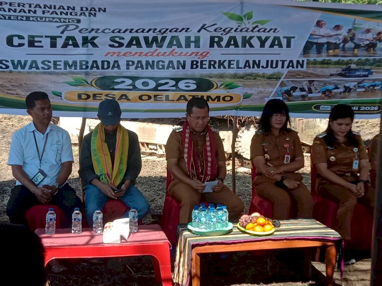 Polres Kupang Kawal Pencanangan Cetak Sawah 77 Hektare di Oelatimo, Perkuat Swasembada Pangan Berkelanjutan