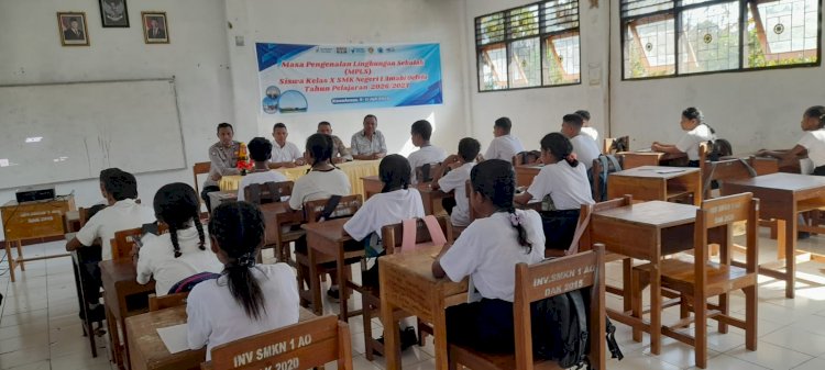 Polres Kupang Edukasi Bahaya Narkoba bagi Siswa Baru SMKN 1 Amabi Oefeto