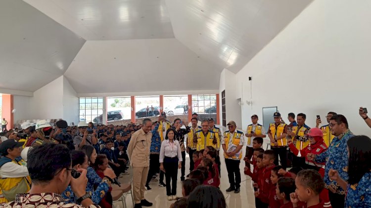 Polsek Kupang Tengah Amankan Kunjungan Menteri PU RI ke Lokasi Pembangunan Sekolah Rakyat di Oelnasi