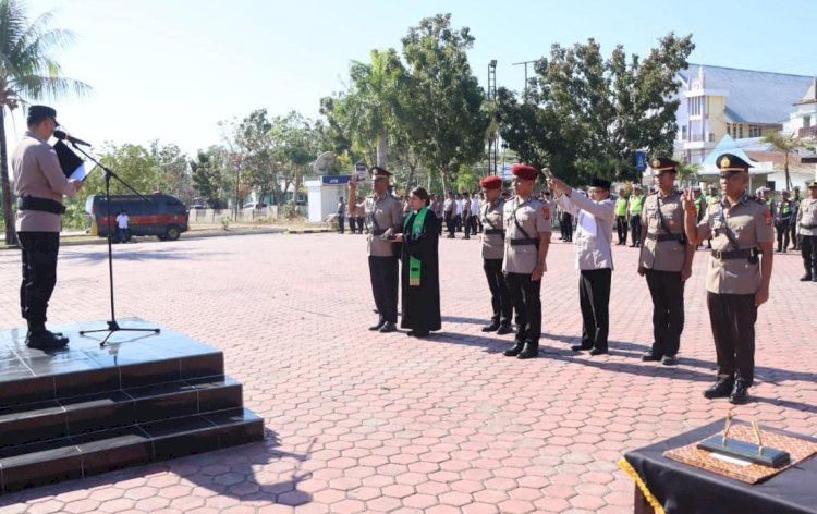 Pimpin Sertijab, Kapolres Kupang Tekankan Pejabat Baru Bekerja Profesional dan Perkuat Sinergi