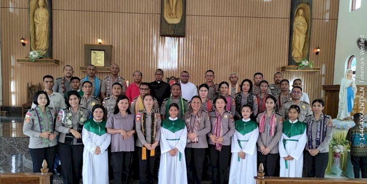 Bawa Pesan Kamtibmas Lewat Lagu, Polres Kupang Gelar Minggu Kasih di Kampung Toleransi