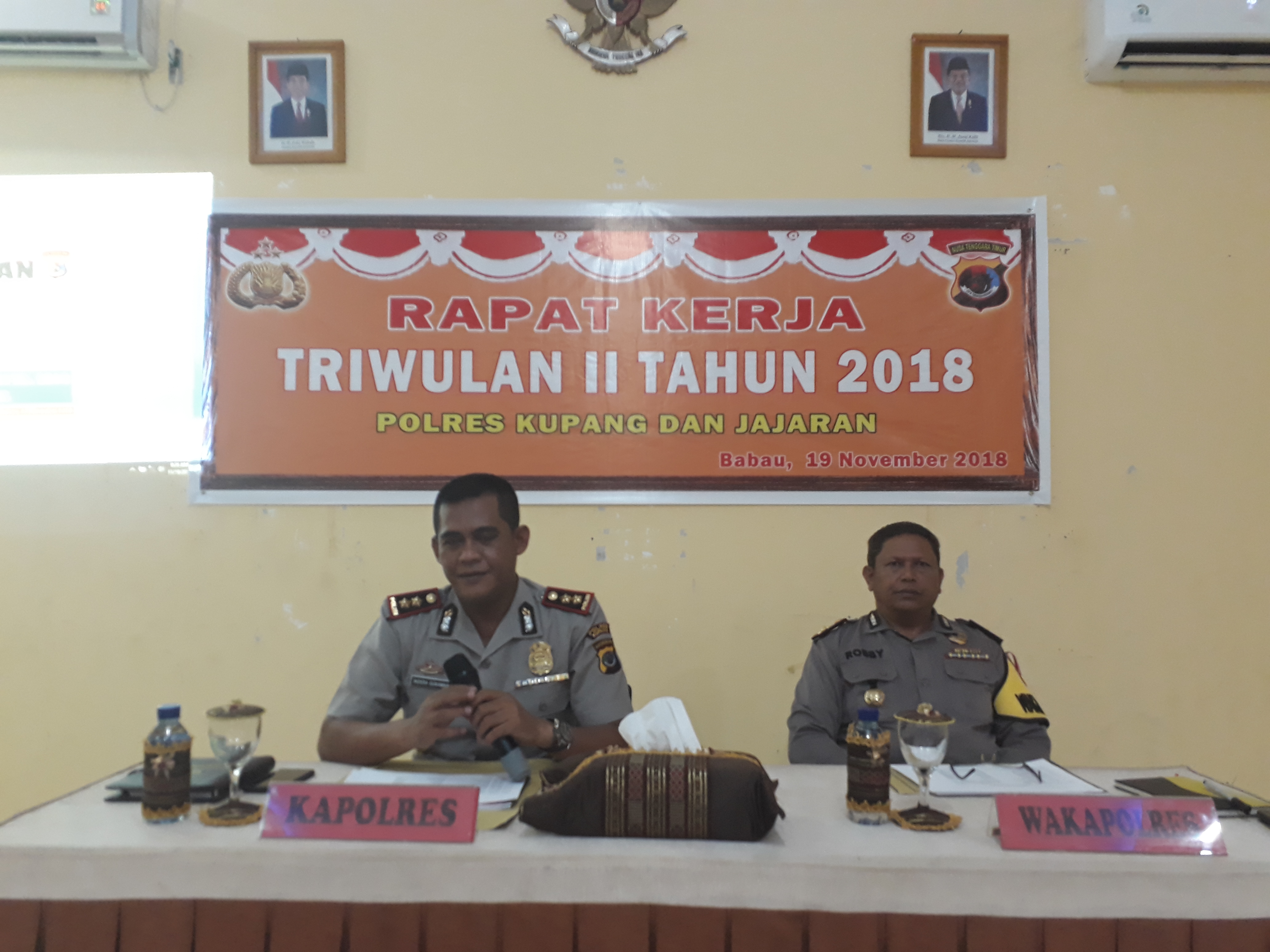 Kapolres Kupang gelar raker triwulan II 2018